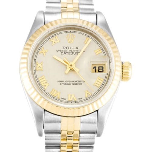 Rolex Lady-Datejust 26mm Ivory Pyramid Dial 69173 Super Clone